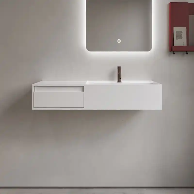 Billig Tvättställsskåp Copenhagen Bath Modul 80 Solid Surface