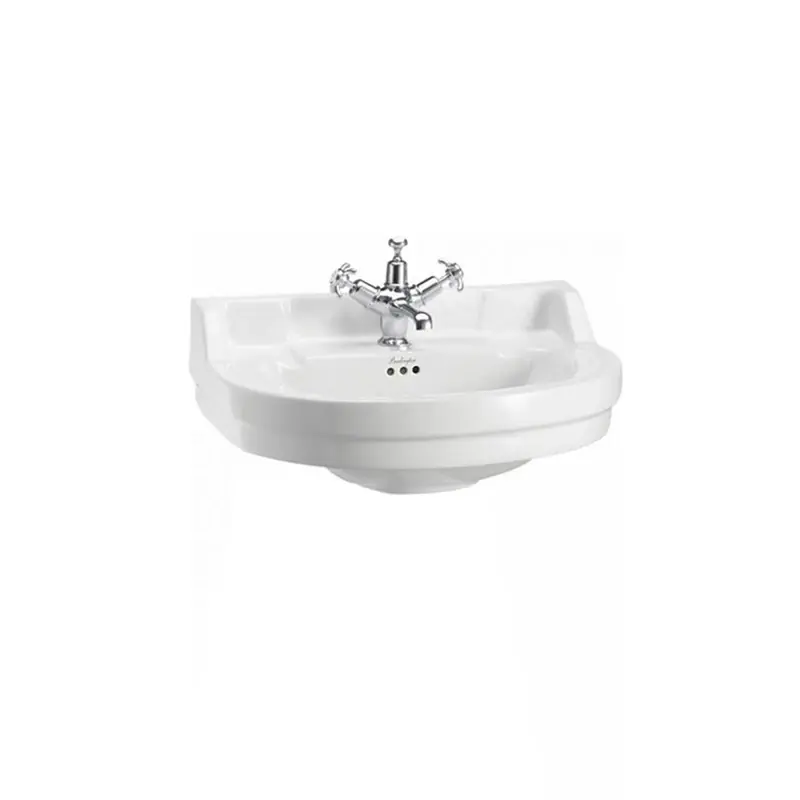 Tvättställ Burlington Edwardian B6 Runt 560 mm Vit Premium