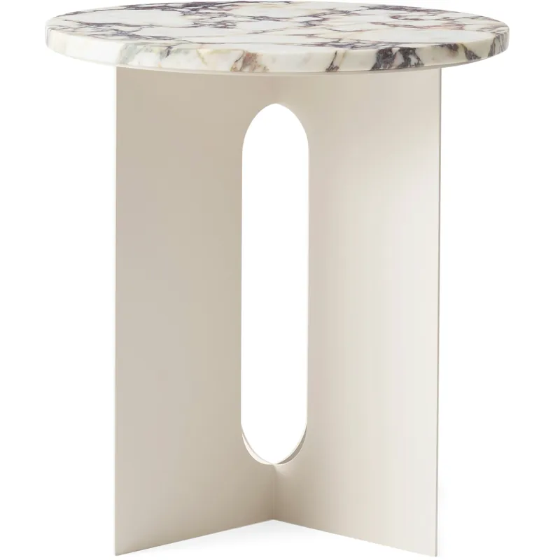Androgyne Sidobord, Ivory / Viola Marmor Trygg betalning