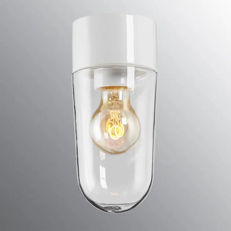 Kampanj Vägg- & Taklampa Ifö Electric Classic Stallglas Klar Rak 75W IP54 E27