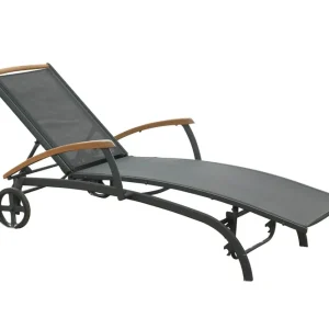 risnedsättning Andy vilsäng - Svart/svart Teak armstöd från Brafab- Bra Möbler