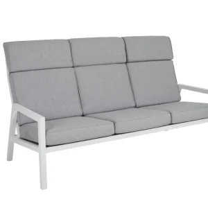 Belfort 3-sitssoffa - Vit med grå dyna 189 x 79 cm från Brafab- Bra Möbler Begränsad tid