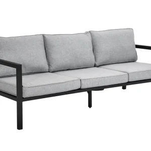 Belfort 3-sitssoffa - Svart med grå dyna 206 x 88 cm från Brafab- Bra Möbler Populär