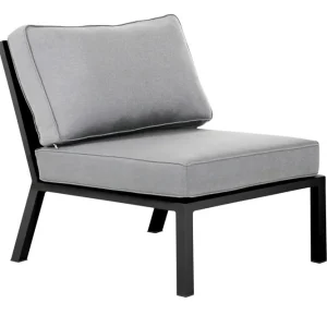 Erbjudandepris Belfort mittdel - Svart med grå dyna 70 x 88 cm från Brafab- Bra Möbler