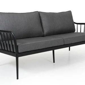 Coleville 3-sitssoffa - Svart med grå dyna 182 x 81 cm från Brafab- Bra Möbler Snabb frakt