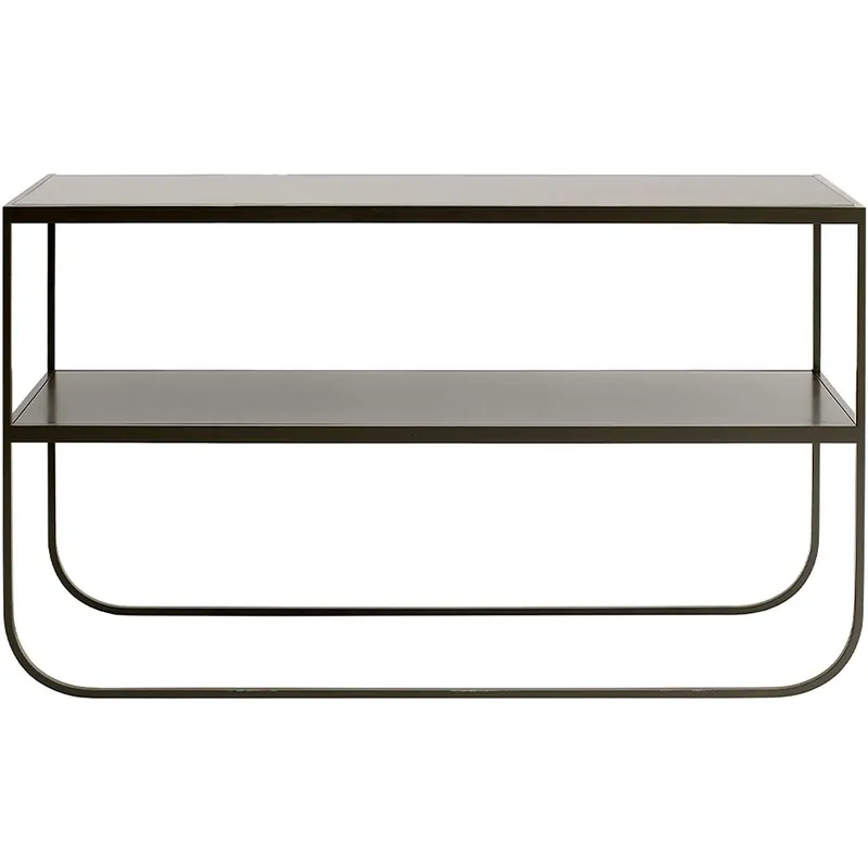 Tati Console 120 Sidobord, Char Grey / Lackat Glas Sänkt pris