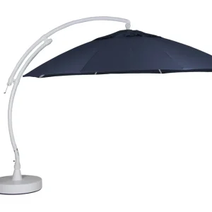 Easy sun parasoll - Vit/blå 3,75 m (fot ingår ej) från Brafab- Bra Möbler Nedsatt pris