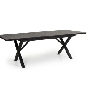 Hillmond matbord - Svart matt/grå trälook 166-226 x 100 cm från Brafab- Bra Möbler I lager