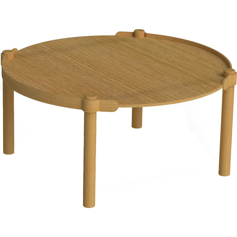 Woody Soffbord Ø80 cm, Naturlig Ek Extra rabatt