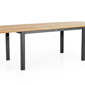 Lyon matbord - Svart/teak 194 - 252 x 92 cm från Brafab- Bra Möbler Reapris