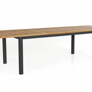 Endast denna vecka Lyon matbord - Svart/teak 224 - 304 x 100 cm från Brafab- Bra Möbler