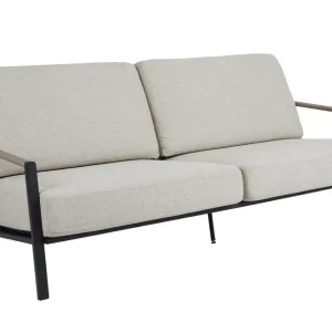 Erbjudande Lyra 2,5-sitssoffa - Svart med beige dyna 193 x 99 cm från Brafab- Bra Möbler