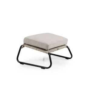 Midway fotpall - Beige twist med beige dyna 67 x 54 cm från Brafab- Bra Möbler Extra rabatt