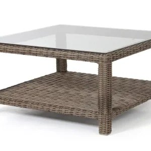 Kampanj Ninja soffbord Rustik med glastopp 90x90 cm - Rustik med glastopp 90 x 90 cm från Brafab- Bra Möbler