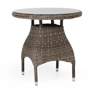 Ninja cafébord - Rustik med glastopp 70 cm från Brafab- Bra Möbler I lager