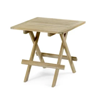 Opal sidobord - Vitpigmenterad teak 50 x 50 cm från Brafab- Bra Möbler Nedsatt pris