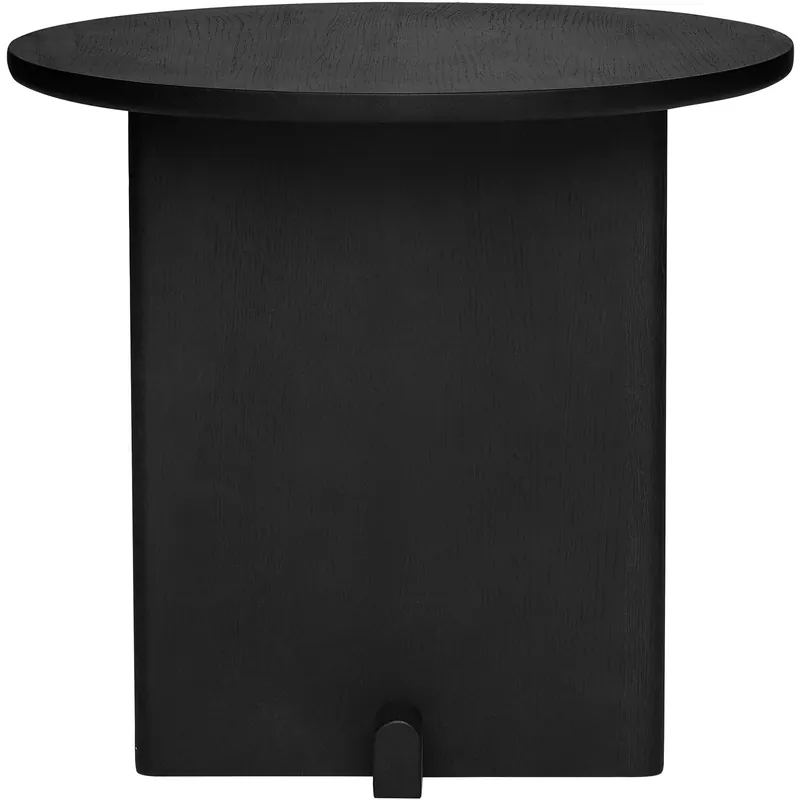 Koku Sidobord Runt, Svartbetsad Ek Rea