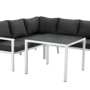 Lågt pris Rana soffgrupp - Vit med antracit dyna 195 x 195 cm från Brafab- Bra Möbler