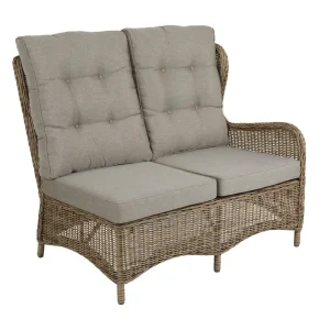Trygg betalning Rosita 2-sitsavslut - Natur med beige dyna 132 x 86 cm från Brafab- Bra Möbler