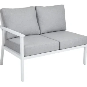 Bästa pris Samvaro 2-sitsavslut - Vit med grå dyna 120 x 82 cm från Brafab- Bra Möbler