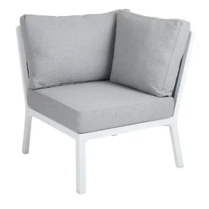Trygg betalning Samvaro hörndel - Vit med grå dyna 79 x 79 cm från Brafab- Bra Möbler