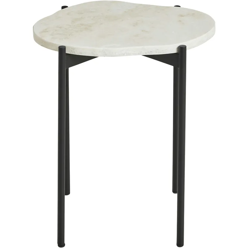 Begränsat erbjudande LA TERRA Sidobord Travertin Ivory, L: 40,5 cm