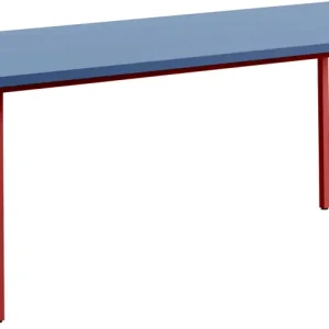 Rabatt Two-Colour Bord 200x90 cm, Vinröd / Blå