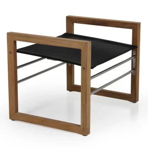 Vevi fotpall - Teak/svart från Brafab- Bra Möbler Sänkt pris