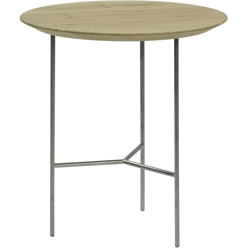 Begränsat antal Tribeca Sidobord Lackad Ek / Satinkromat Stål, 47 cm