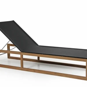 Sänkt pris Vevi solsäng - Teak/svart från Brafab- Bra Möbler