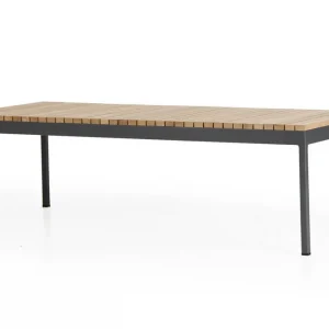 Zalongo soffbord - Grå med teaktopp 150 x 60 cm från Brafab- Bra Möbler Billig