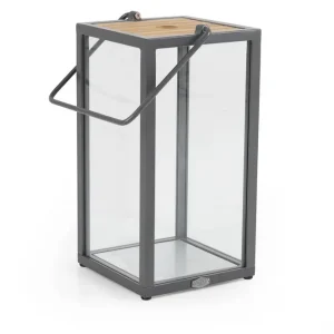 Zalongo ljuslykta - Teak/aluminium 25 x 50 cm från Brafab- Bra Möbler Snabb leverans