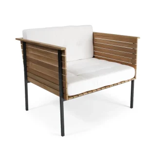 Häringe loungefåtölj - Teak med sunbrella Rostfrittstål svart från Skargaarden- Bra Möbler Populär