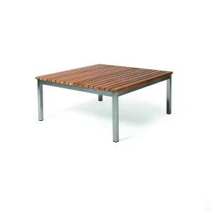 Häringe soffbord - Teak/rostfrittstål 85 x 85 cm från Skargaarden- Bra Möbler Nyhet