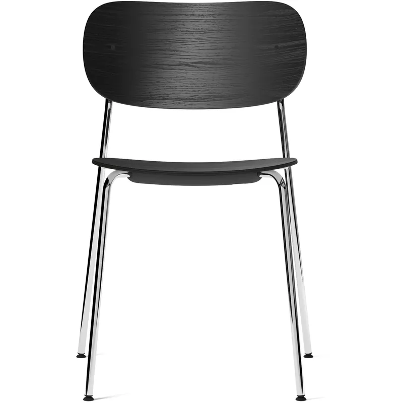 Co Stol Kromade Ben, Sits + Rygg, Svart Ek Fynd