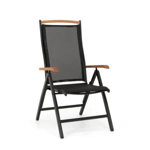 Nice positionsstol - Svart/svart Teak armstöd från Selected Home- Bra Möbler Sista chansen