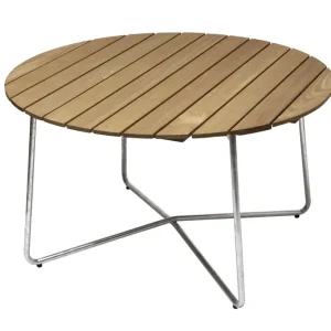 Bord 9A 100 - Oljad ek/galvat 100 cm från Grythyttan Stålmöbler- Bra Möbler Beställ idag