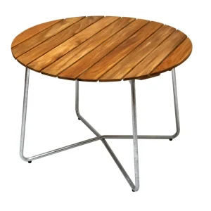 Sista chansen Bord 9A 100 - Teak/galvat 100 cm från Grythyttan Stålmöbler- Bra Möbler
