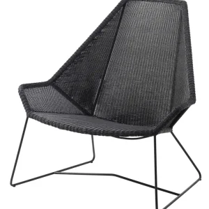 Breeze highback fåtölj - Svart från Cane-line- Bra Möbler Trygg betalning