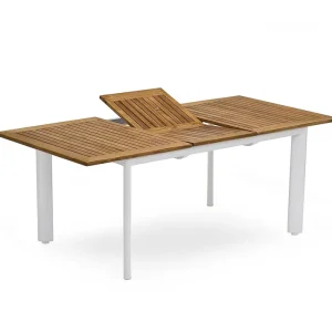 Begränsat antal Nydala matbord - Vit/teak 150 - 200 x 96 cm från Hillerstorp- Bra Möbler