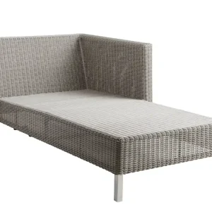 Connect schäslong V - Taupe Vänstermodul från Cane-line- Bra Möbler Fri frakt