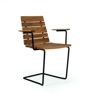 Säker betalning Grinda karmstol - Teak/svart från Skargaarden- Bra Möbler