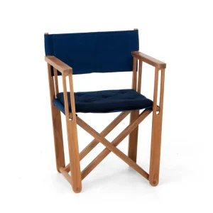 Nyhet Kryss loungestol - Teak/navy från Skargaarden- Bra Möbler