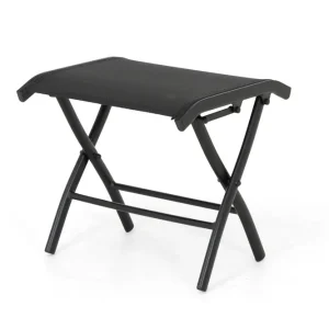 Nice fotpall - Svart/svart från Selected Home- Bra Möbler Lågt pris