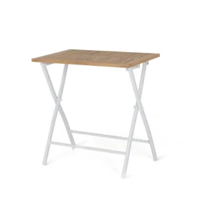Nice fällbord - Vit/teak 60 x 40 cm från Selected Home- Bra Möbler Kampanj