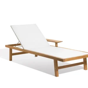 Djurö solsäng - Teak/vit från Skargaarden- Bra Möbler Populärt val