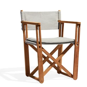 Kampanj Kryss loungestol - Teak/grå från Skargaarden- Bra Möbler