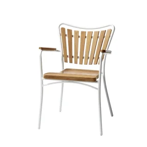 Lågt pris Hard & Ellen karmstol - Vit Aluminium/Teak från Cinas- Bra Möbler