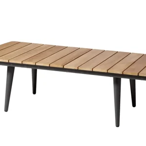 Reapris Rio soffbord - Grå aluminium/teak 120 x 60 cm från Cinas- Bra Möbler