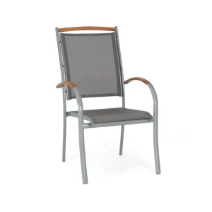 Expressleverans Nice stapelstol - Silver/silver Teak armstöd från Selected Home- Bra Möbler